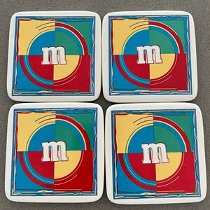 M&M’S Square Ceramic Tiles Coasters Set Of Four
